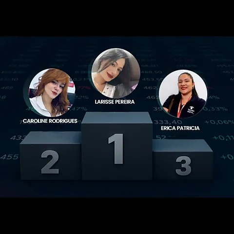 Pódio de vendas com Larisse em primeiro lugar